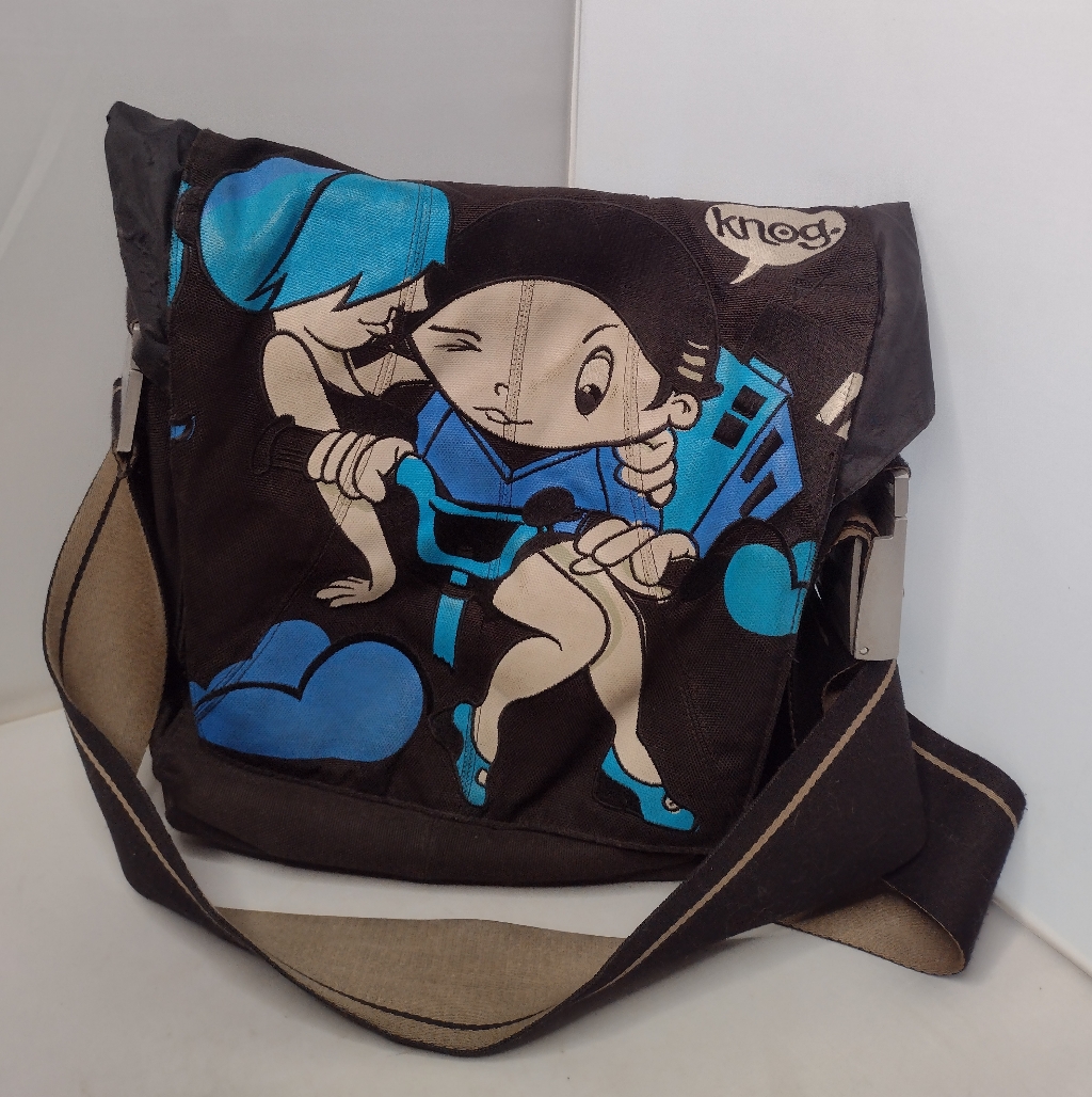 Knog Blue Hot Dog Bag Laptop Messenger Carry Bike Bicycle Graphic Rare